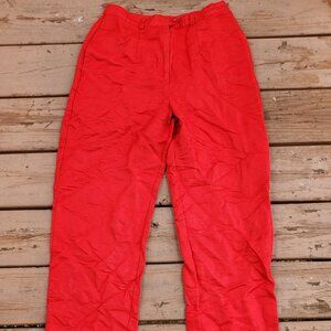 Emma James Petite Red Pleated Trousers - Size 6P